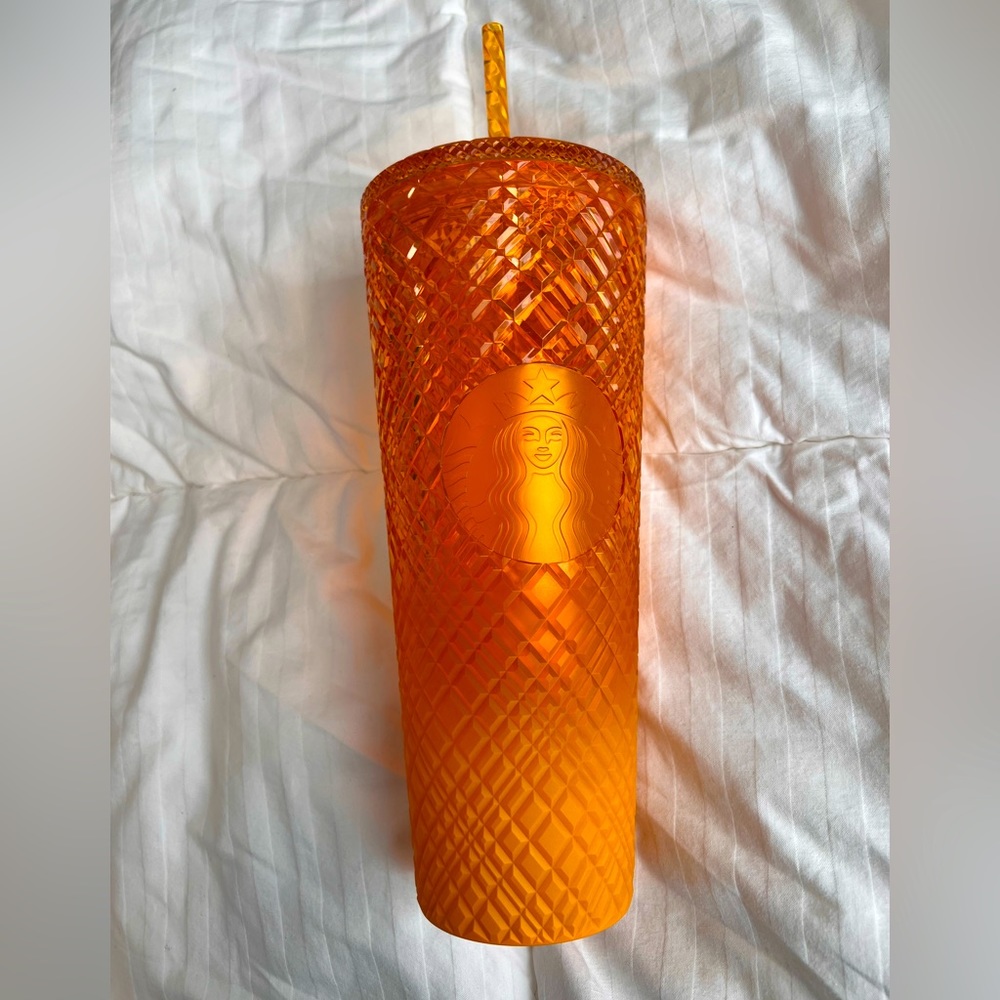 Starbucks mango orange ombré venti tumbler cold cup new